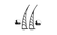 Slickblue Household Door & Window Awnings: Durable Black Holder for Weather Protection