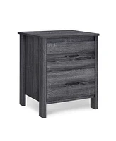 Slickblue Contemporary Nightstand with Faux Wood Design