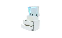 Slickblue Modern White Led Nightstand with Integrated Led Lights