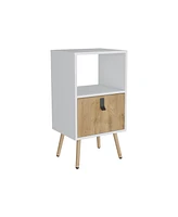 Depot E-Shop Toka Tall Nightstand 29"H, with One Drawer and Functional Storage