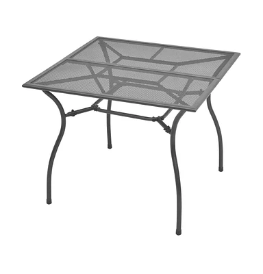 vidaXL Patio Table 35.4"x35.4"x28.3" Steel Mesh