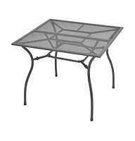 vidaXL Patio Table 35.4"x35.4"x28.3" Steel Mesh