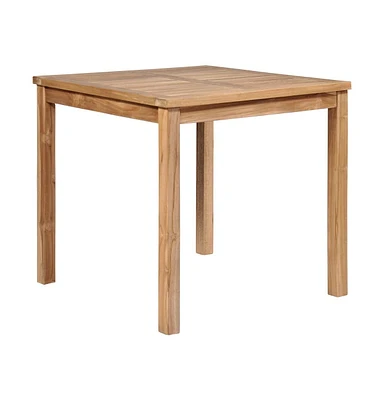 vidaXL Patio Table 31.5"x31.5"x30.3" Solid Teak Wood