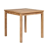 vidaXL Patio Table 31.5"x31.5"x30.3" Solid Teak Wood