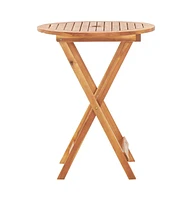 vidaXL Folding Patio Table 23.6"x29.5" Solid Acacia Wood