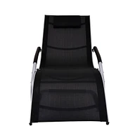 vidaXL Sun Lounger with Pillow Aluminum and Textilene