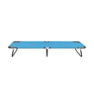 vidaXL Folding Sun Lounger Steel Turquoise Blue