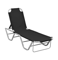 vidaXL Sun Lounger Aluminum and Textilene