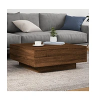 vidaXL Coffee Table Brown Oak 31.5"x31.5"x12.2" Engineered Wood