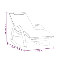 vidaXL Rocking Chair Textilene and Solid Wood Poplar