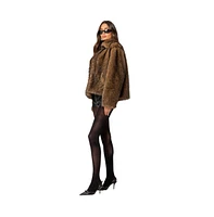 Edikted Women's Mob Wife Faux Fur Jacket