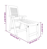 vidaXL Sun Lounger Green Plastic