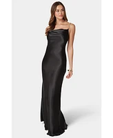 Bebe Women's Satin Maxi Chain Dress