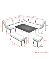 Inspired Home Taiden Outdoor 5pc Seating Group