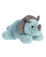 Aurora Small Triceratops Mini Flopsie Adorable Plush Toy Blue 8"