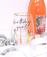 8 Oak Lane Birthday Girl Stemless Wine Glass