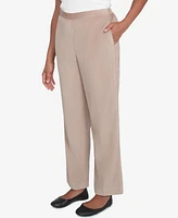 Alfred Dunner Women's Telluride Corduroy Elastic Waist Short Length Pleated Pants