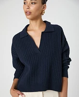 French Connection Women's Vhari Collared Long-Sleeve Sweater