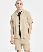 Sun + Stone Men's Waffle-Knit Button-Down Shirt, Exclusively at Macy's