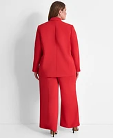 Dkny Plus Notched-Collar Double-Breasted Blazer