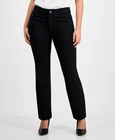 Jones New York Petite Lexington Mid-Rise Straight-Leg Pants