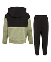 adidas Little and Toddler Boys Hooded Mix Jacket Jogger, 2-Piece Set