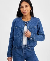 I.n.c. International Concepts Petite Quilted Button-Front Jacket, Created for Macy's