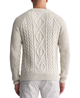 Men's Wallaby Nep Yarn Cable Knit Crewneck Sweater