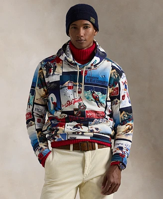 Polo Ralph Lauren Men's Patchwork-Ski-Print Fleece Hoodie