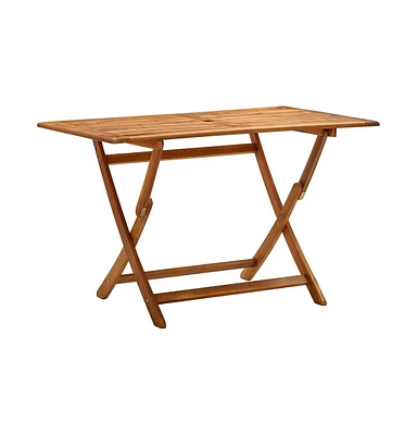 vidaXL Folding Patio Table 47.2"x27.6"x29.5" Solid Wood Acacia