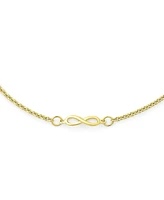 Bling Jewelry Delicate Multi Charm Love Knot Infinity Anklet Ankle Bracelet For Women Link Chain 14K Gold Plated .925 Sterling Silver 9-10 Inch Adjust