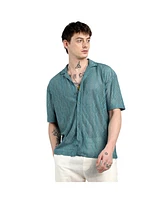 Campus Sutra Men's Splash Check Oversized Shirt