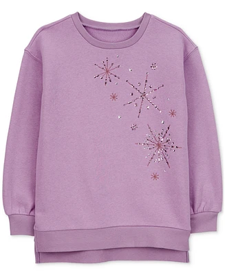 Carter's Little & Big Girls Sparkle Fleece Sweatshirt