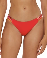 Becca Women's Fiesta Side-Tab Scoop Bikini Bottoms