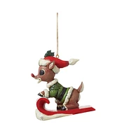 Jim Shore Rudolph on Dated 2024 Sled Ornament