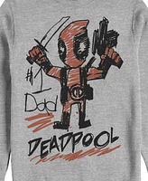 Fifth Sun Mens Deadpool Dad Crew Fleece Pullover