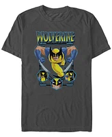 Fifth Sun Mens Wolverine Animated Attack Short Sleeve T-Shirt