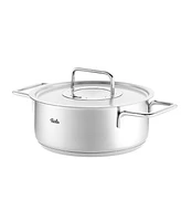 Fissler Pure Collection Stainless Steel Quart Rondeau with Metal Lid