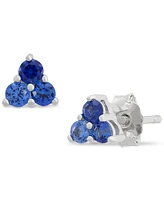 3-Pc. Set Lab-Created Sapphire Stud & Hoop Earrings (3-3/4 ct. t.w.) in Sterling Silver