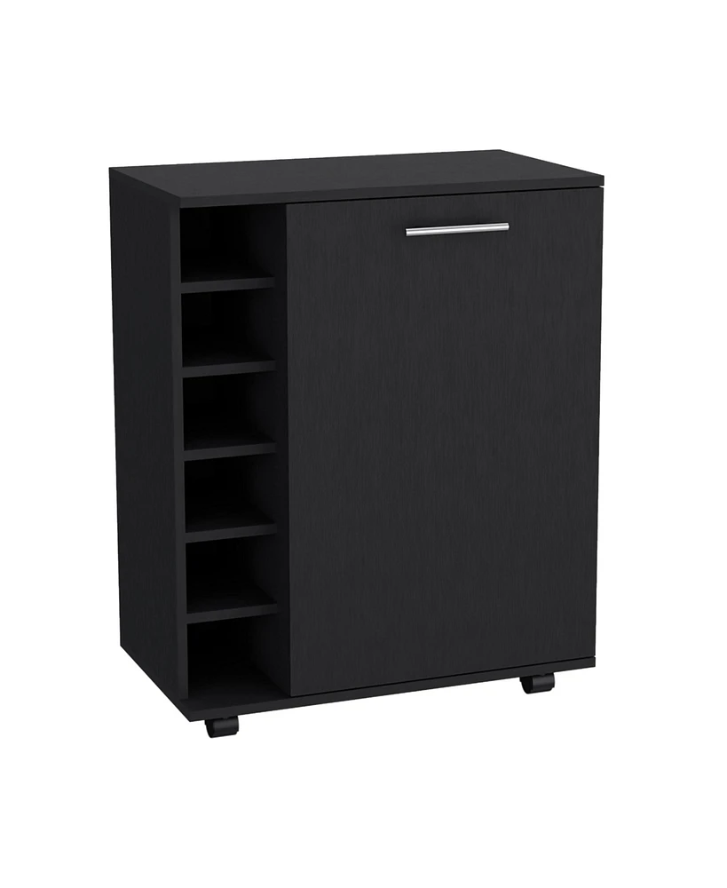 Depot E-Shop Tilden Bar-Coffee Cart 32" H, Kitchen & Living Room Cabinet Storage