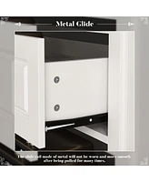 Homsee White 6-Drawers Wood Chest of Drawer Dresser