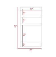 Depot E-Shop Diamond Dresser 43"H, Jewelry Box, Mirror, Single Door Cabinet, Two Drawers