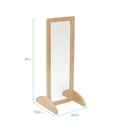 ECR4Kids Toddler Single-Sided Bi-Directional Mirror, Natural