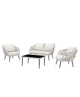 Inspired Home Sylis Outdoor 4pc Seating Group