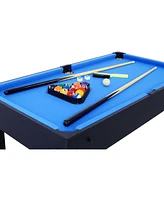 Slickblue 5-in-1 Multi-Game Table: Billiards, Air Hockey, Foosball, Ping Pong, & Basketball