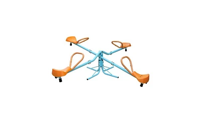 Slickblue Outdoor Kids Spinning Seesaw Sit-and-Spin Teeter Totter for Fun Play