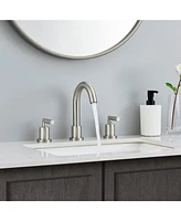 Slickblue 2-Handle Brushed Nickel Bathroom Sink Faucet Sleek and Stylish Bathroom Fixture