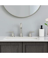 Slickblue 2-Handle Brushed Nickel Bathroom Sink Faucet Sleek and Stylish Bathroom Fixture