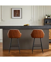 Slickblue 26" Modern Counter Height Bar Stools Set of 2 Stylish and Functional Seating