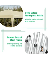 Slickblue Pop-Up Canopy Tent with 6 Sidewalls Portable Outdoor Shelter for Events and Parties